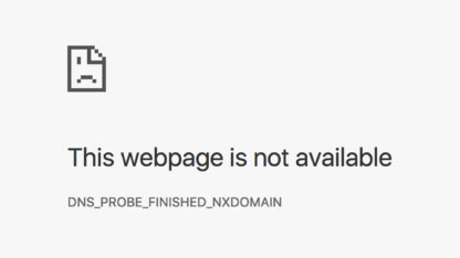 DNS_PROBE_FINISHED_NXDOMAIN