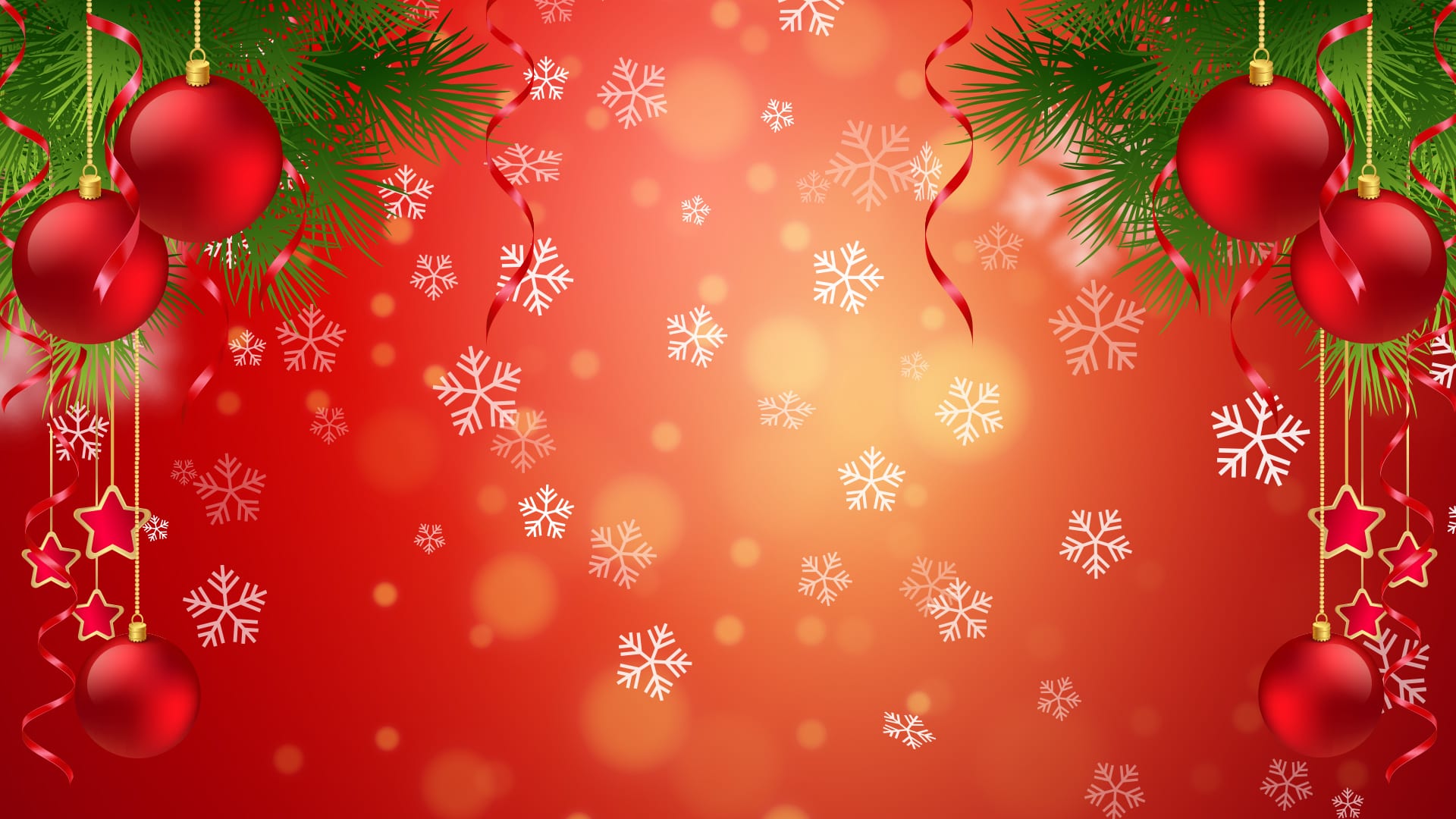 Christmas Tree Red Gold Christmas Background Images : Wallpapers13.com