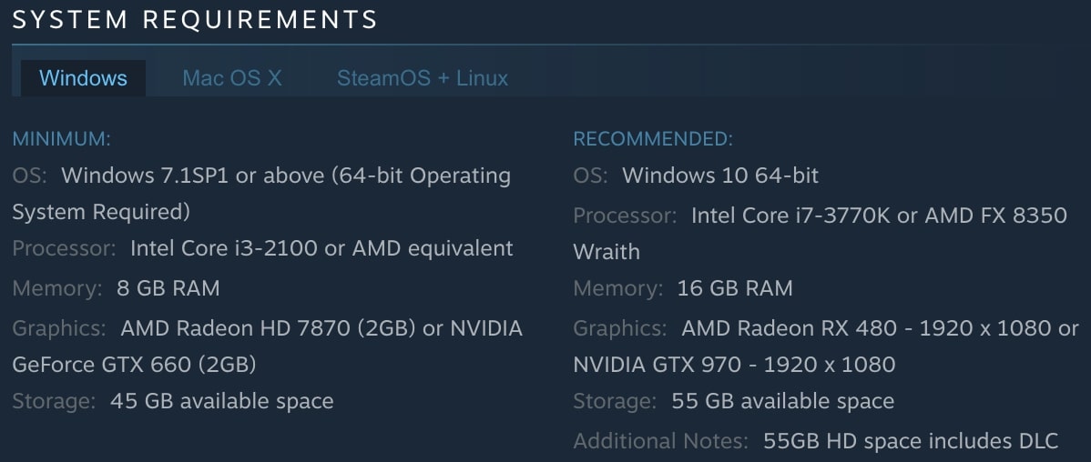 Deus Ex: Mankind Divided System Requirements | Steam