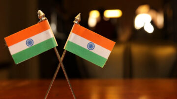 Indian Flag on the Office Table