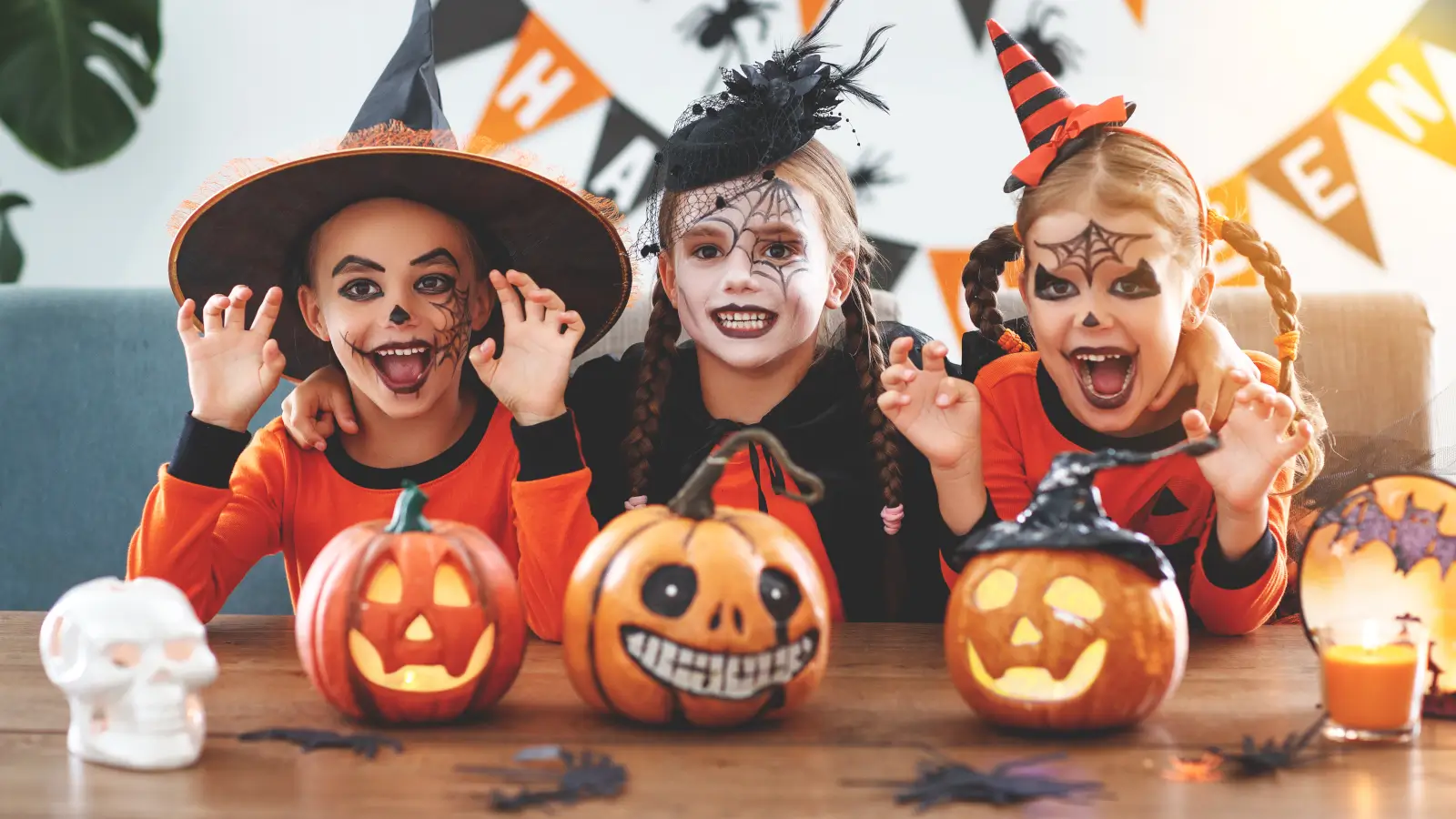 Kids Celebrating Halloween